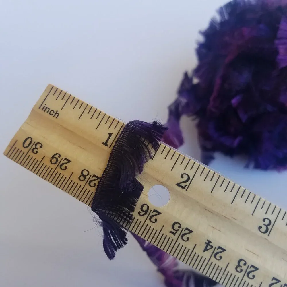 2 Skeins BERNAT Boa Color PARROT 3.5 oz each #5 Bulky Fashion Yarn Purple Pink